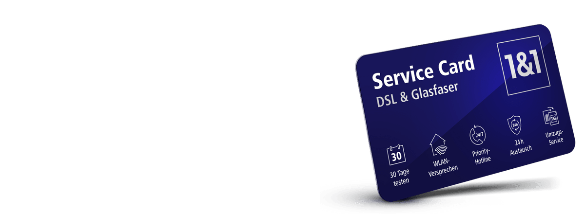 service card dsl und glasfaser